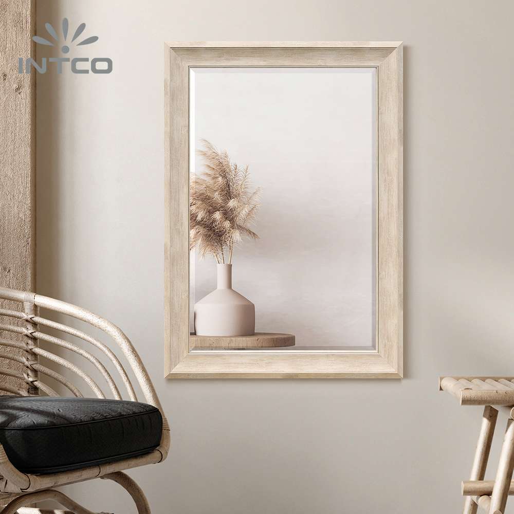 Instantly add an interesting focal point to any room in your home with Intco rectangle wall mirror